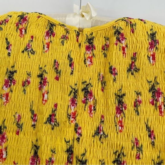 Lost + Wander | Mango Tango Midi Dress | Yellow Floral | XS - Picture 8 of 11